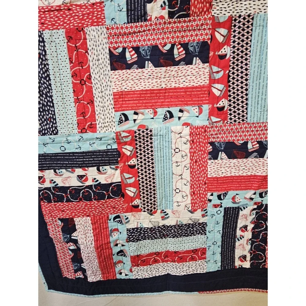 Nautical Quilt 34x44‎ Toddler/Crib Size  Classic Usa